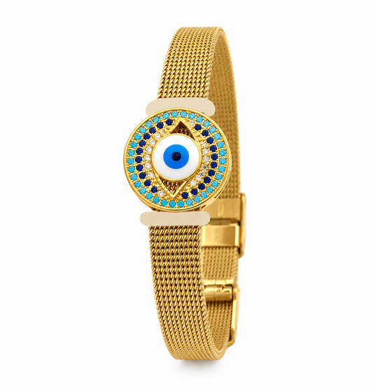Round Evil Eye watch bracelet