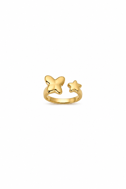 Dual Star Gold Ring
