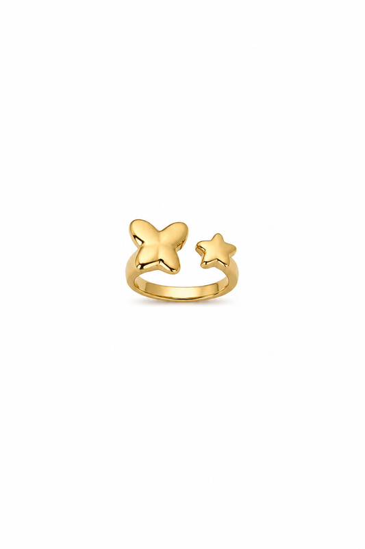 Dual Star Gold Ring