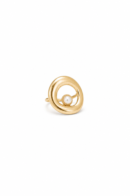 Golden Glow Pearl Ring