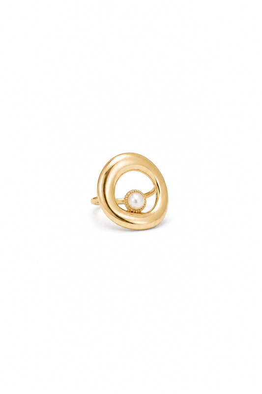 Golden Glow Pearl Ring