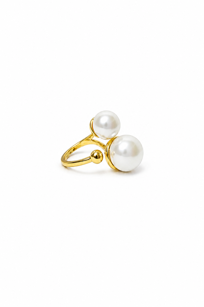Twin Pearl Pop Ring