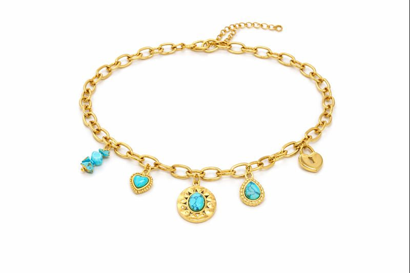 Turquoise Charm Necklace