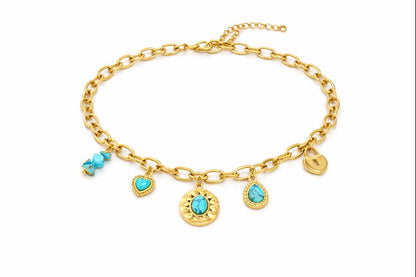 Turquoise Charm Necklace