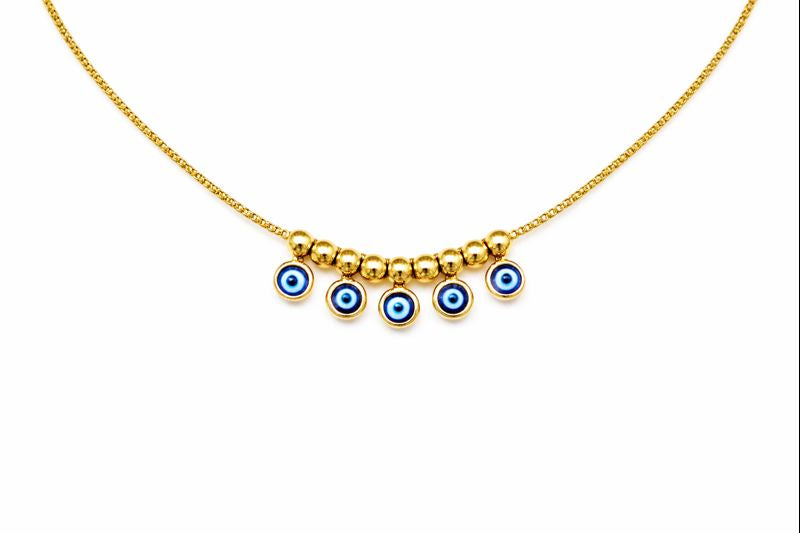 Evil eye beads necklace