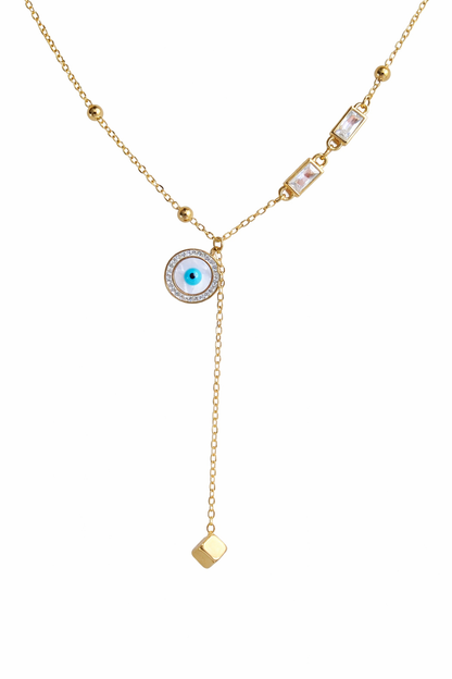 Evil Eye Pendant Drop Necklace