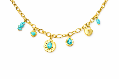 Turquoise Charm Necklace