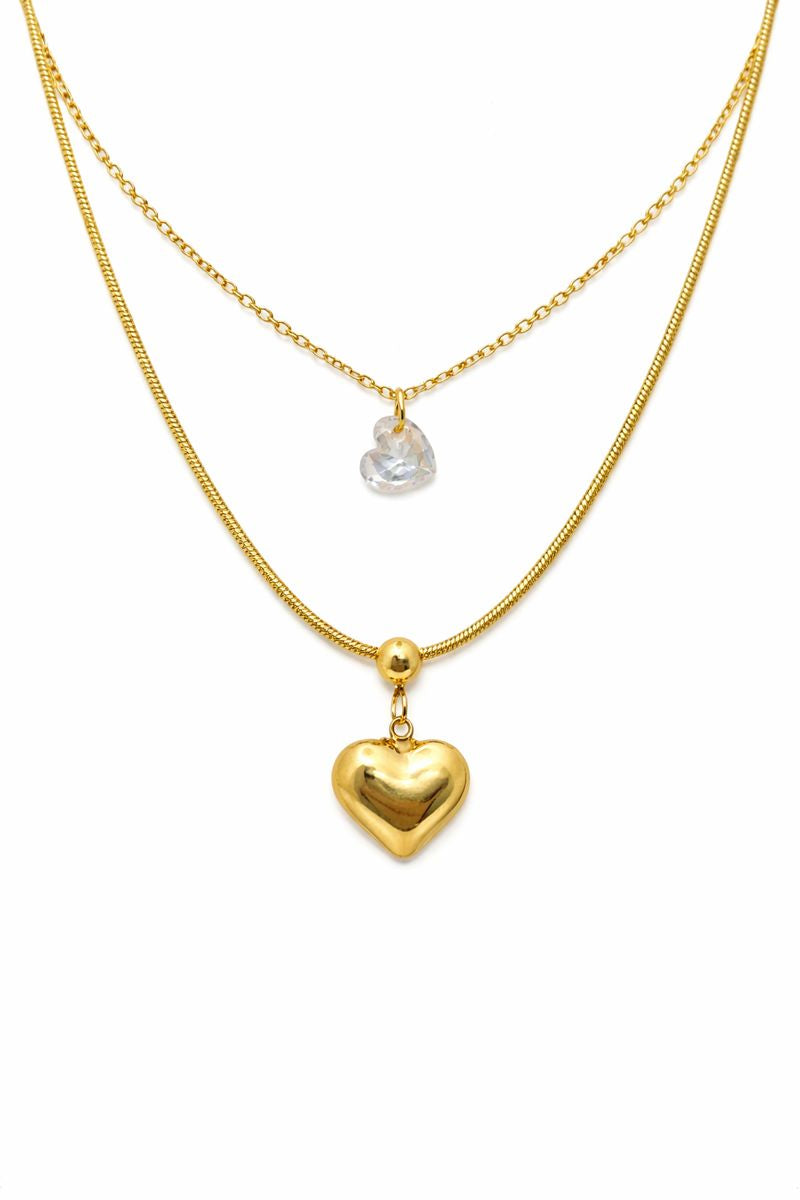Hearts Layered Necklace