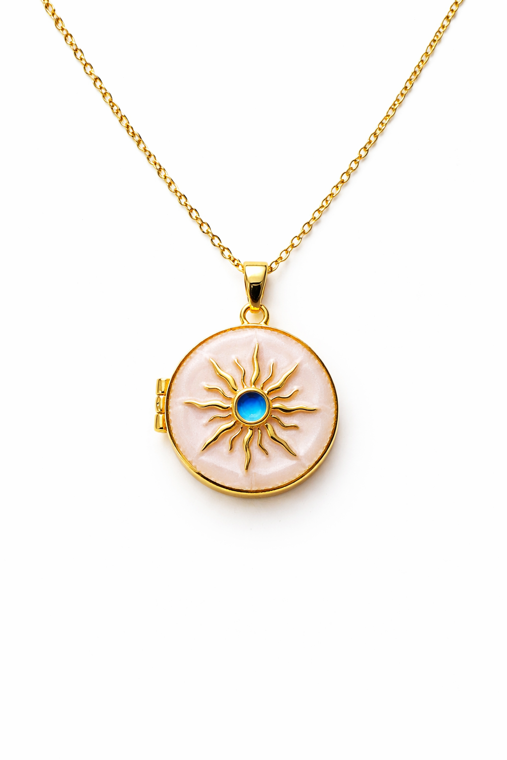 Sunburst White Necklace