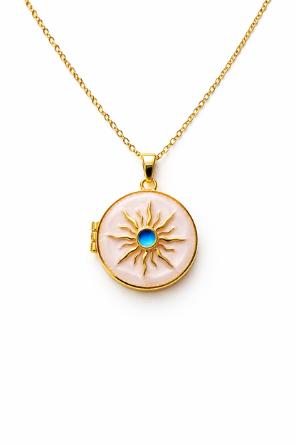 Sunburst White Necklace