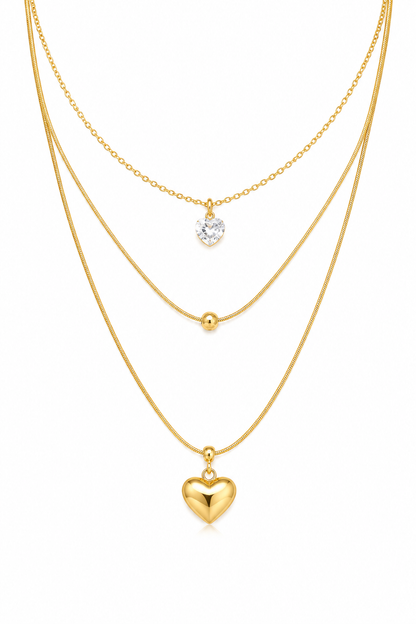 Hearts Layered Necklace