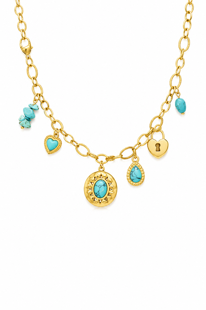 Turquoise Charm Necklace