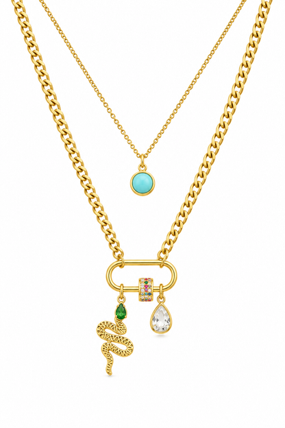 Golden S Layered Necklace