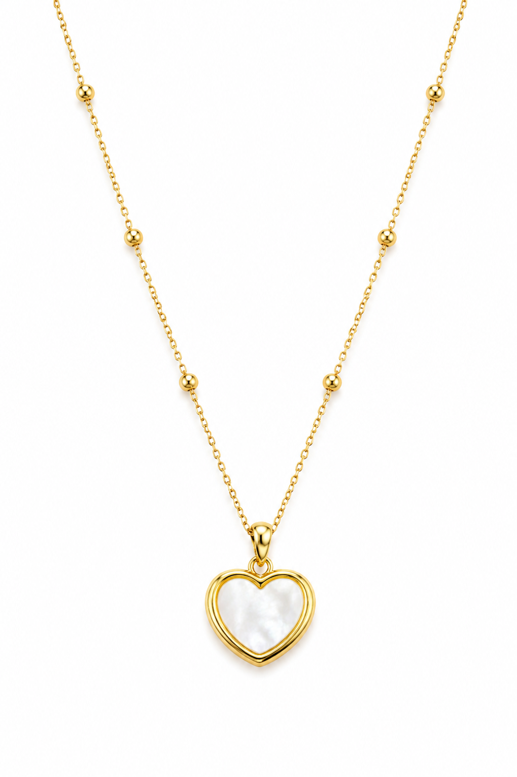 Golden Heart Charm Necklace