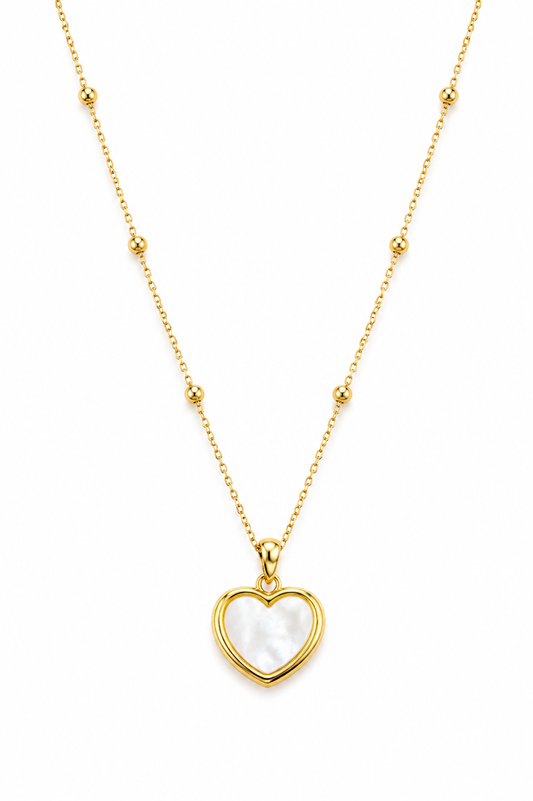 Golden Heart Charm Necklace