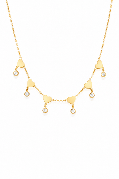 Hearts Charm Necklace