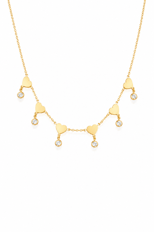Hearts Charm Necklace
