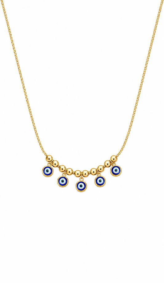 Evil eye beads necklace