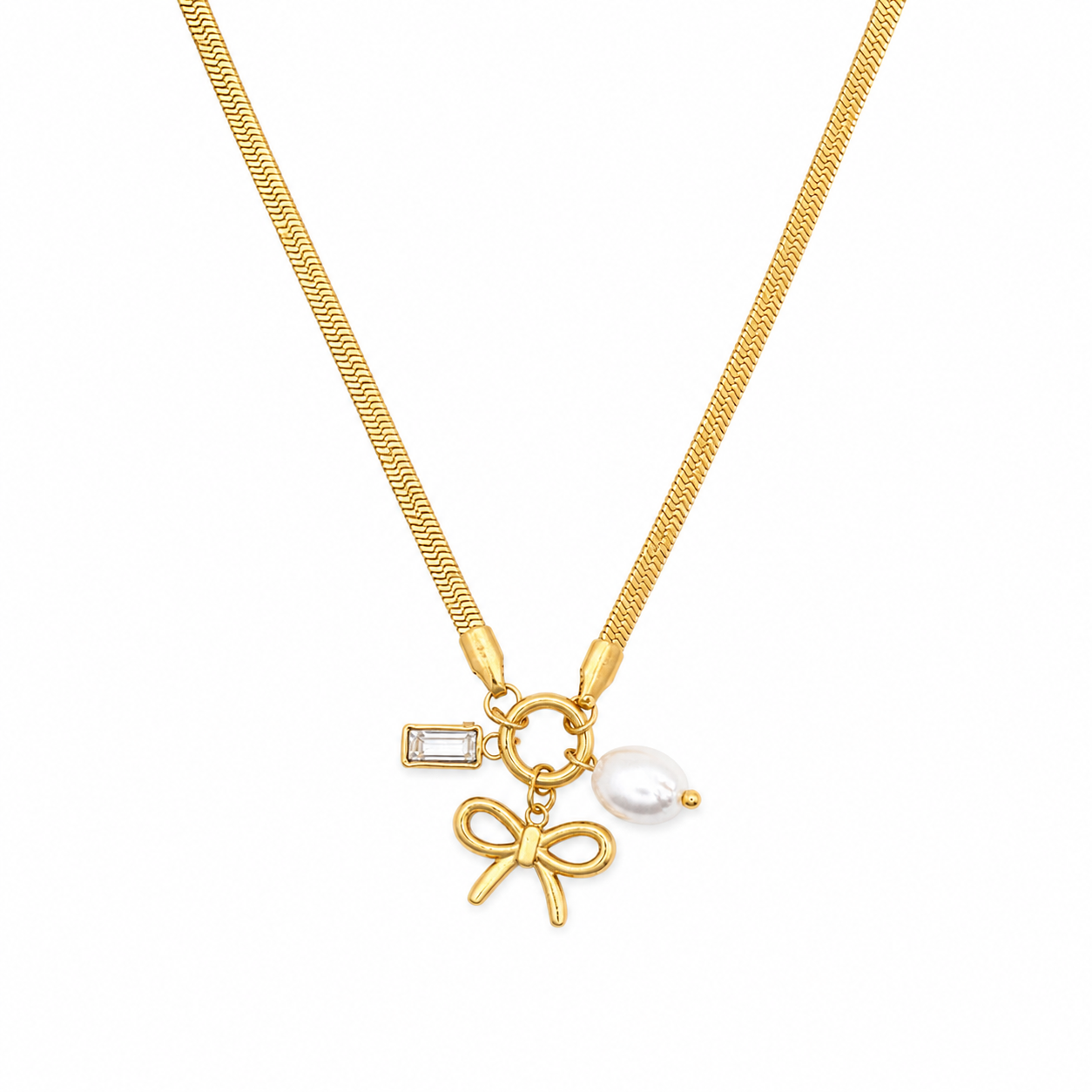 Bow Charm Necklace