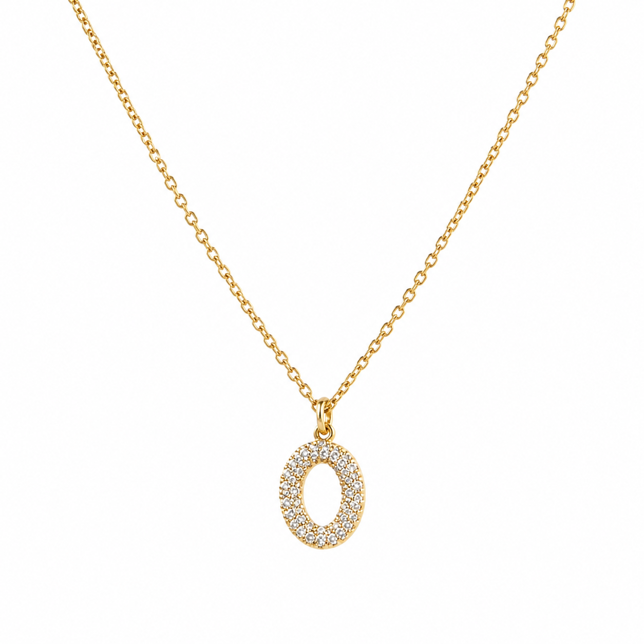 Oval Halo Necklace