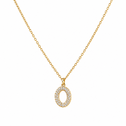 Oval Halo Necklace