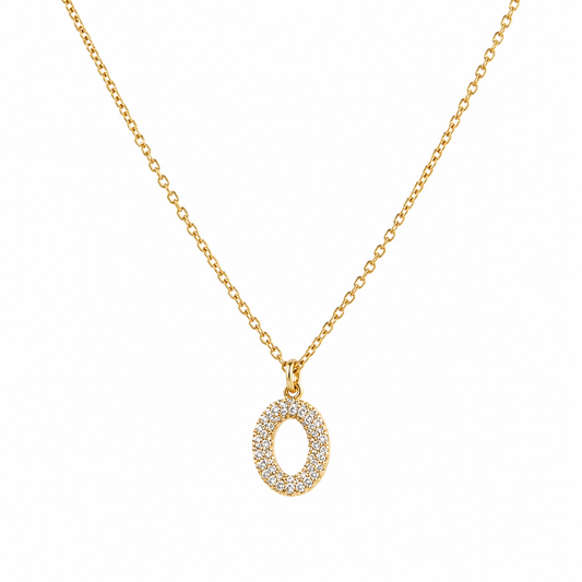 Oval Halo Necklace