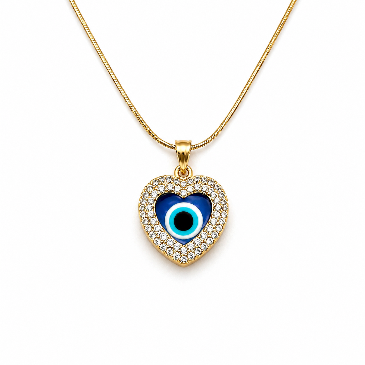 Nazar Babe Heart Necklace