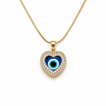 Nazar Babe Heart Necklace