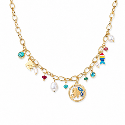 Anaya Charm Elephant Necklace