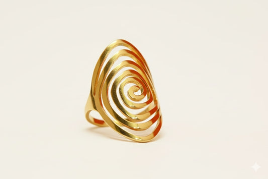 Golden Spiral Statement Ring,