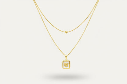 Butterfly Charm Layered Necklace