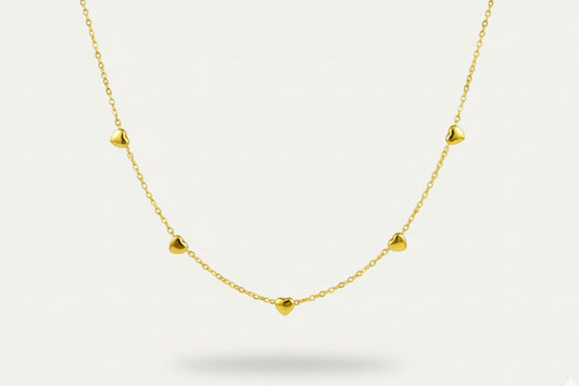 Mini Hearts Chain Necklace