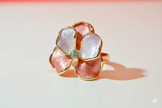 Blossom Enamel Floral Ring