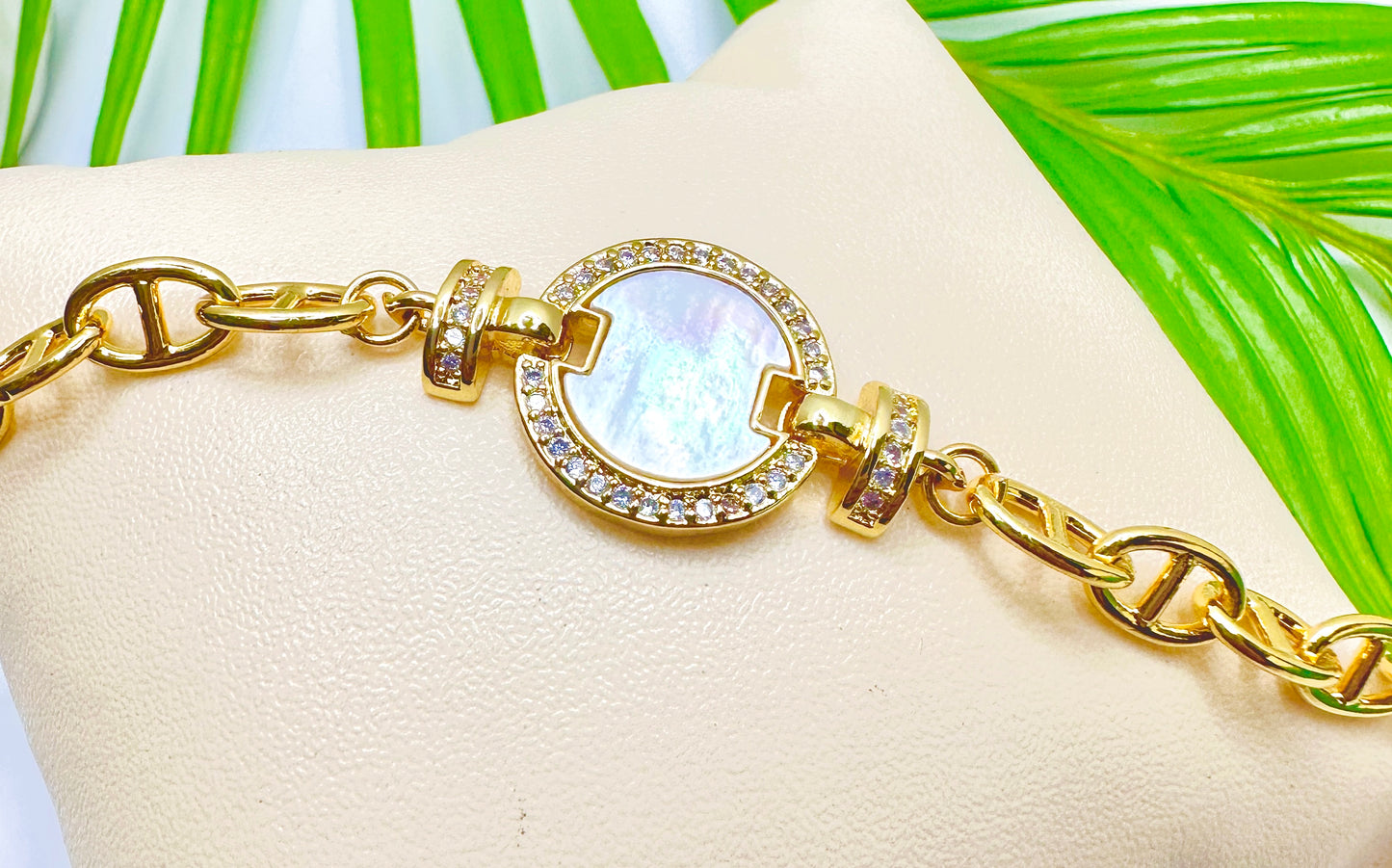 Mother of Pearl Chain Bracelet