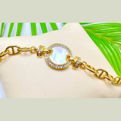 Mother of Pearl Chain Bracelet