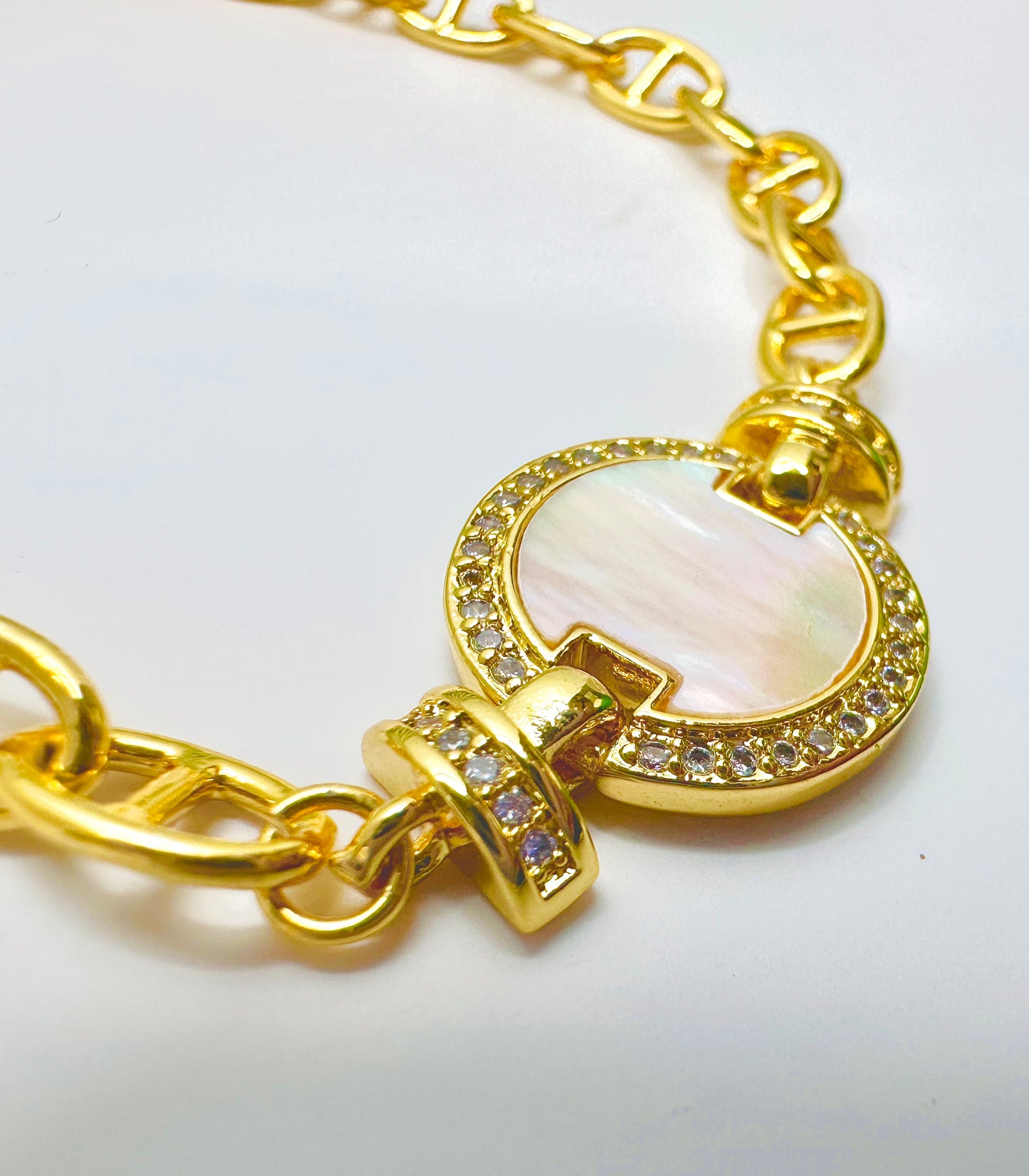 Mother of Pearl Chain Bracelet