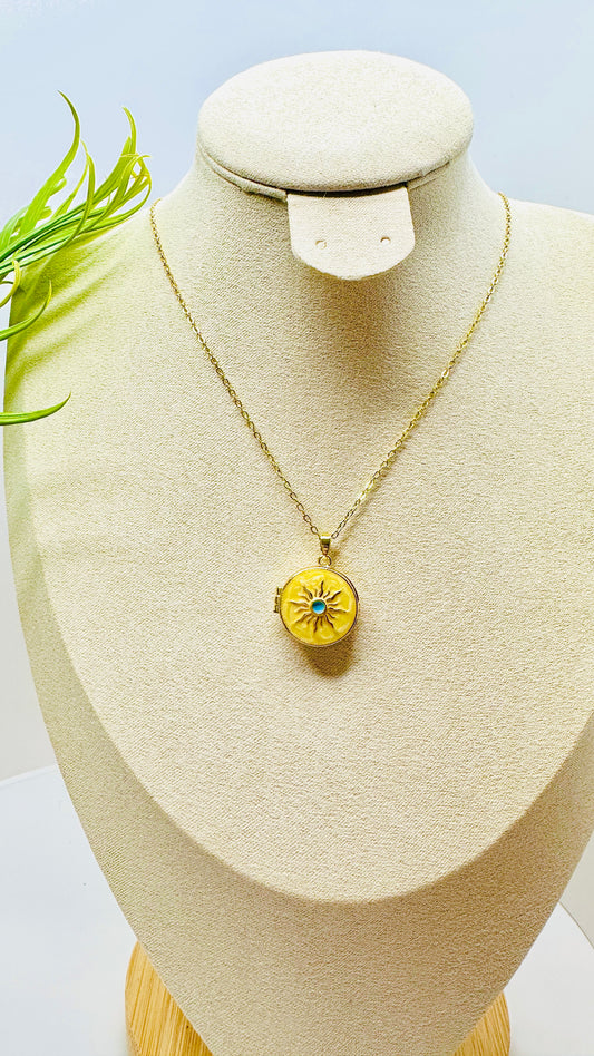 Sunburst Yellow Necklace