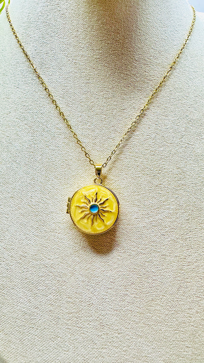 Sunburst Yellow Necklace