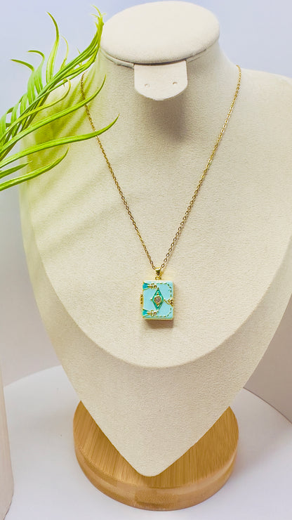 Turquoise Locket Necklace