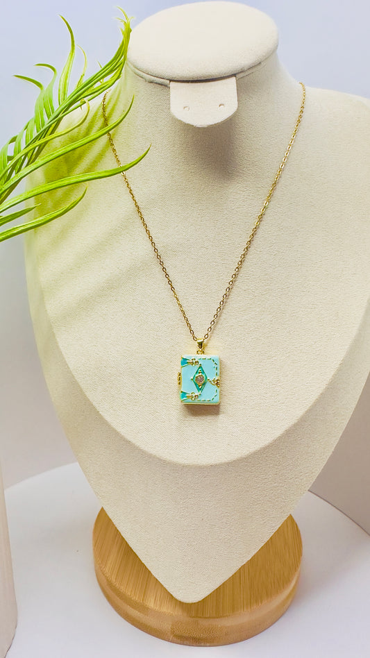 Turquoise Locket Necklace