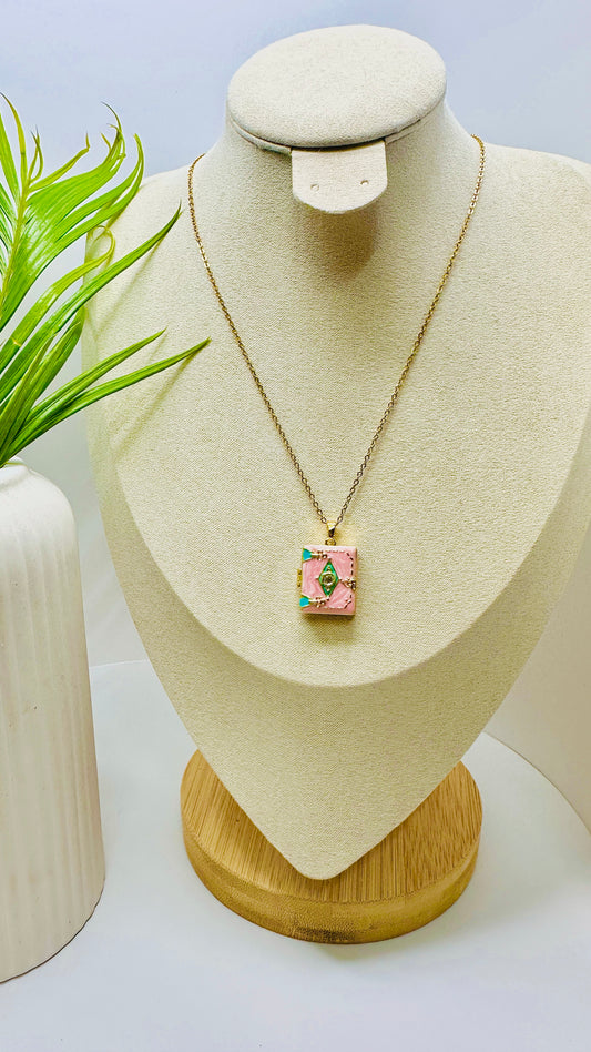Pink Locket Necklace