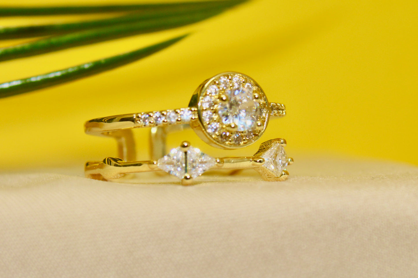 Elegant Gold-Plated Adjustable Ring