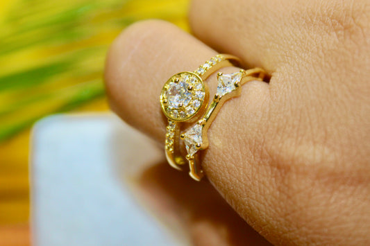 Elegant Gold-Plated Adjustable Ring