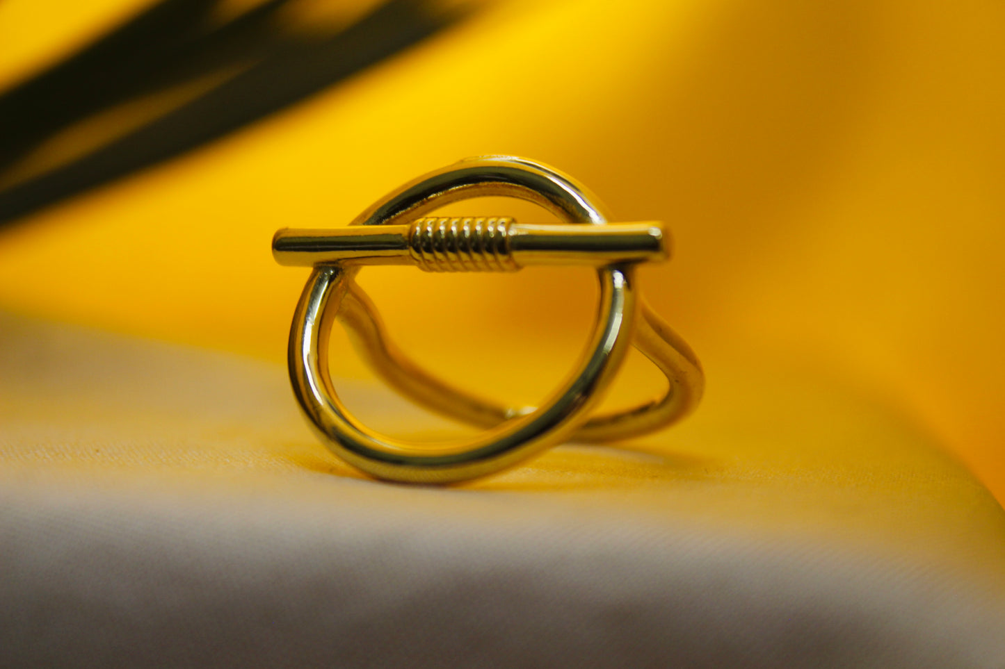 Golden Loop Statement Ring
