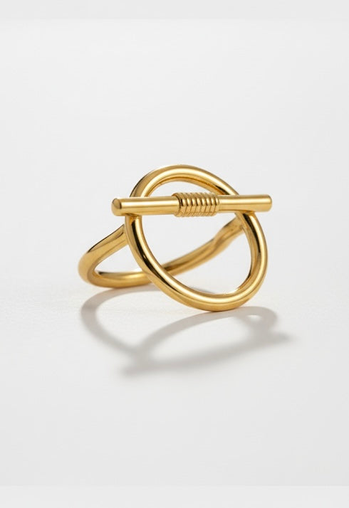 Golden Loop Statement Ring