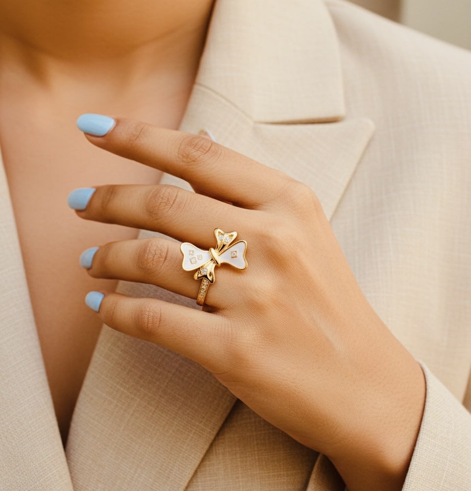 Pearl Bow Ring