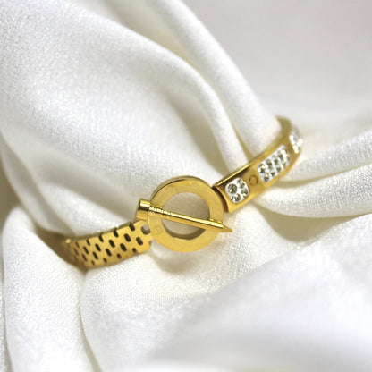 Nail-Inspired Crystal Baby Size Bracelet