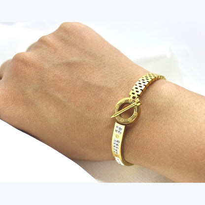 Nail-Inspired Crystal Baby Size Bracelet
