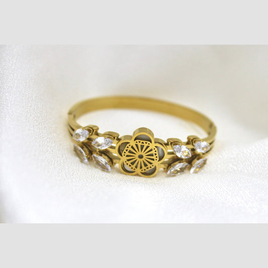 Floral Gold-Plated Baby Size Bracelet