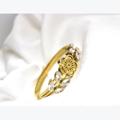 Floral Gold-Plated Baby Size Bracelet